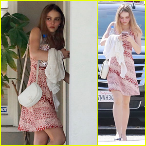 Lily-Rose Depp Wears a Pretty Spring Dress While Heading to the Spa!