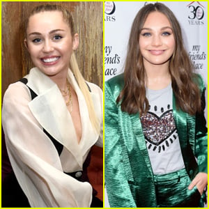 Miley Cyrus & Maddie Ziegler Attend My Friend's Place Charity Event