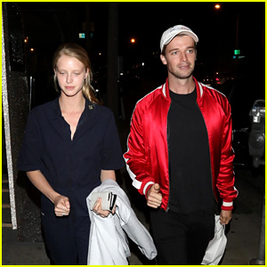 Patrick Schwarzenegger Heads to Dinner With His GF Abby Champion & His Mom!