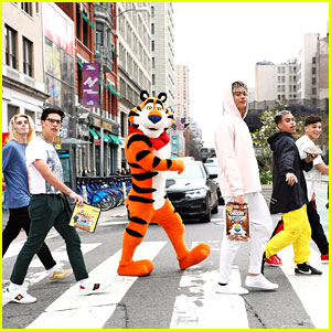 PRETTYMUCH Recreate The Beatles' 'Abbey Road' Album Cover with Tony the Tiger!