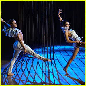 Adam Rippon & Jenna Johnson Perform Contemporary In a Cage on 'DWTS Athletes' Week 3 (Video)