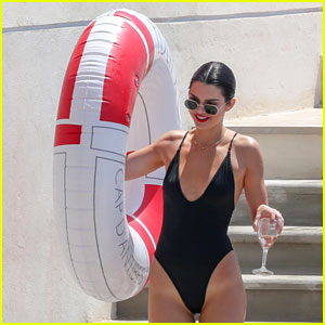 Kendall Jenner & Jordan Barrett Hit the Pool in Cannes - See Pics!