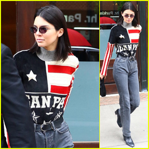 Kendall Jenner Looks Stylish in Red, White & Blue While Stepping Out in NYC