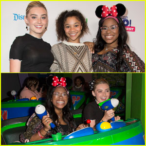 Meg Donnelly Has a Blast With the 'Zombies' Cast at Disneyland!