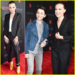 Millie Bobby Brown & Noah Schnapp Hold Hands at 'Stranger Things' FYSEE Panel