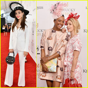 Victoria Justice & Emily Bett Rickards Get Dressed Up For Kentucky Derby!