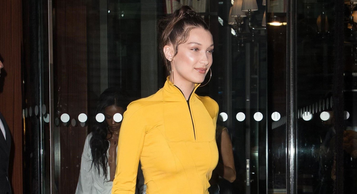 Bella Hadid Rocks Revealing Pair of Blue Jeans While Out in Paris ...