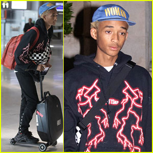 Jaden Smith Sports Fun Prints & Colors While Rolling Out of Paris