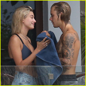 Justin Bieber Hangs Out with Hailey Baldwin in Miami