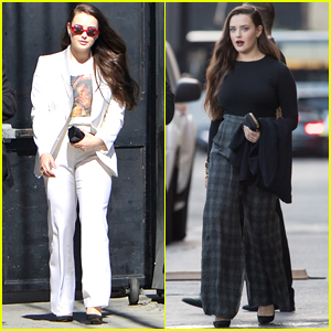 Katherine Langford Looks So Chic Heading to 'Jimmy Kimmel' Interview!