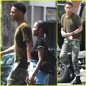 Keith Powers Holds Hands With Girlfriend Ryan Destiny While Running Errands