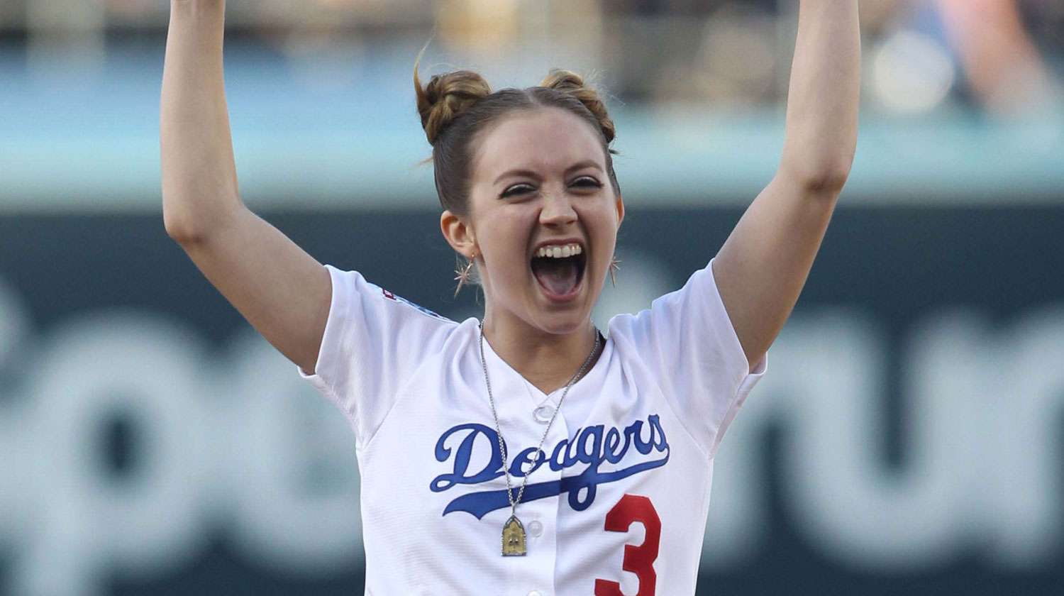 Billie Lourd Throws Out First Pitch at Dodgers’ ‘Star Wars’ Night