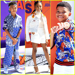 Miles Brown, Skai Jackson, & Lonnie Chavis Step Out in Style for BET Awards 2018!