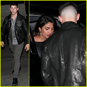 Nick Jonas Helps Priyanka Chopra Out of Their Car on Date Night