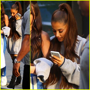 Ariana Grande Spends Some Time at the Studio in NYC