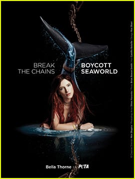 Bella Thorne Is a Chained Mermaid in PETA Ad