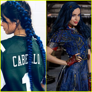Camila Cabello Rocks Sofia Carson's Blue Evie Hair From 'Descendants'