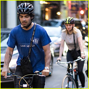 Joe Jonas & Sophie Turner Ride Their Bikes Home After Getting Tattoos!
