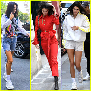 Kendall Jenner Sports Three Colorful Looks While Out in Paris