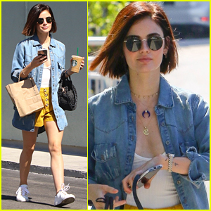 Lucy Hale Goes Super Chic for Coffee Run in Studio City