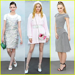 Mackenzie Foy Shimmers in Silver at Chanel Haute Couture Fashion Show in Paris