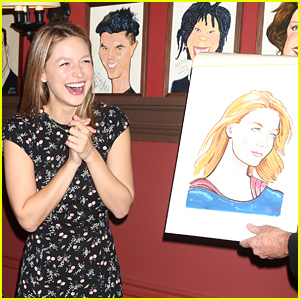 Melissa Benoist Had the Cutest Reaction to Seeing Her Sardi's Portrait!