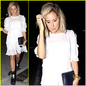 Ashley Tisdale Rocks Combat Boots For Friday Night Out