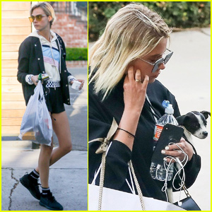 Cara Delevingne Joins Ashley Benson & Her Cute Pup For Shopping Trip