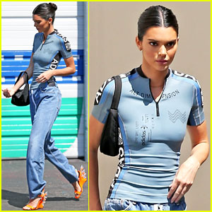 Kendall Jenner Slays in Orange Flame-Inspired Heels