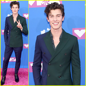 Shawn Mendes Wears Bold Two-Toned Outfit at VMAs 2018!