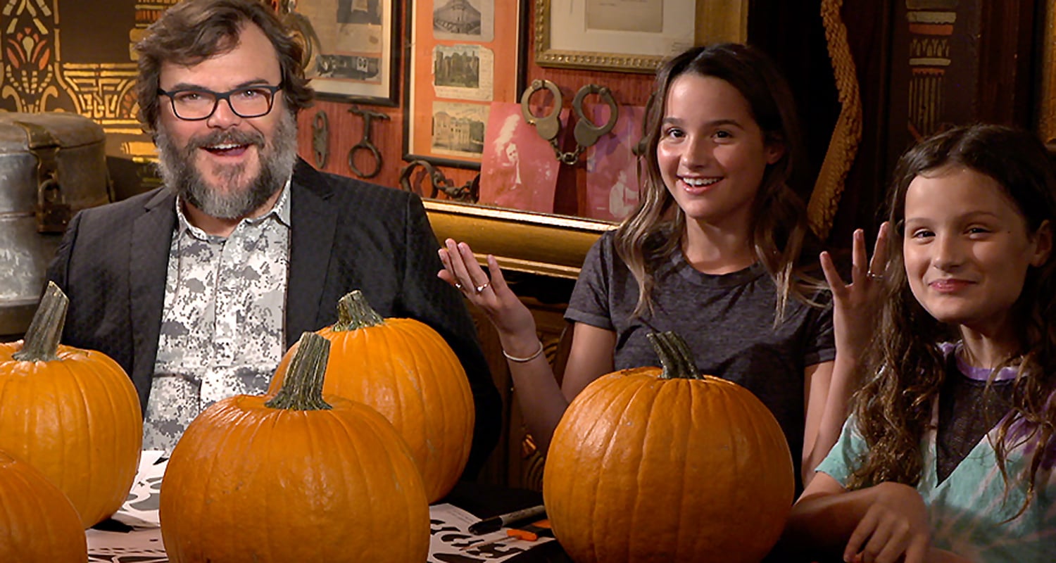 Annie & Hayley LeBlanc Have a Pumpkin Carving Contest With Jack Black!
