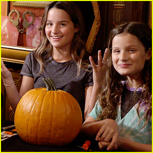 Annie & Hayley LeBlanc Have a Pumpkin Carving Contest With Jack Black!