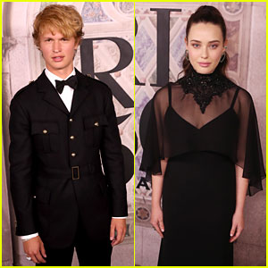 Ansel Elgort Shows Off Lighter Hair at Ralph Lauren's NYFW Show With Katherine Langford