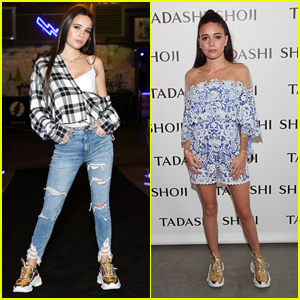 Bea Miller Wears Gold Sneakers To Two Events at NYFW