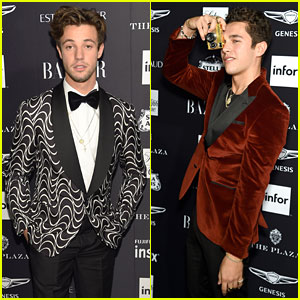 Cameron Dallas & Austin Mahone Suit Up for Harper's Bazaar Icons Gala!