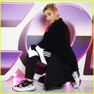 Hailey Baldwin Styles 'Adidas' 90's Themed Fashion Show!