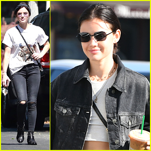 Lucy Hale Grabs Lunch with Her Mom After Starbucks Run