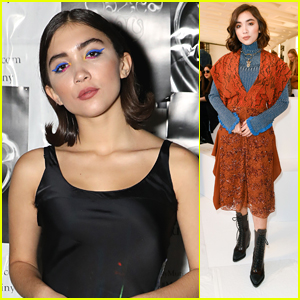 Rowan Blanchard Rocks Strong Blue Eyeliner For Paris Fashion Week Party