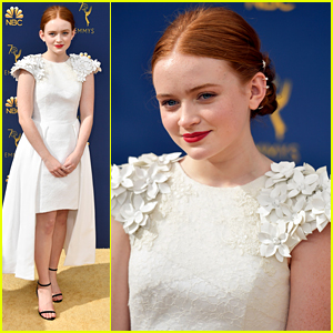 Sadie Sink Is A Vision in White At Emmy Awards 2018