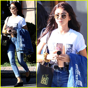 Sarah Hyland Wears an Important Message on Her Jacket