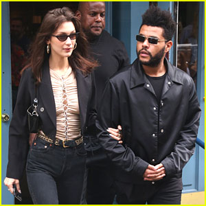 Bella Hadid & The Weeknd Link Arms After Birthday Brunch