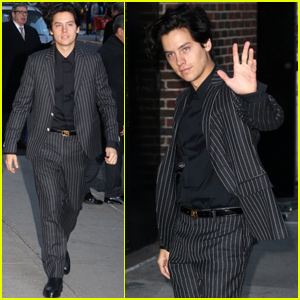 Cole Sprouse Looks Sharp at 'Late Show' Taping