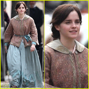 Emma Watson Dons Her Costume on 'Little Women' Set