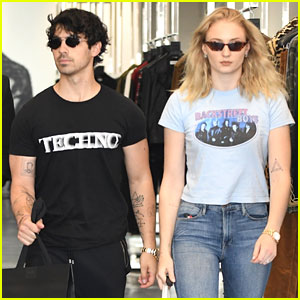 Joe Jonas & Sophie Turner Don Musical T-Shirts While Out in Beverly Hills
