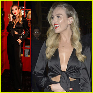 Perrie Edwards Rocks Bold Red Lip For Swarovski's Oxford Store Event