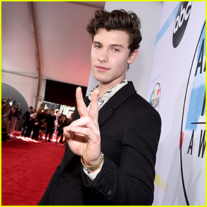 Shawn Mendes Flashes a Peace Sign at American Music Awards 2018!