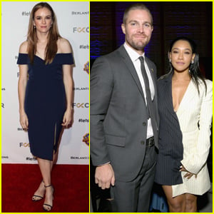 Candice Patton & Danielle Panabaker Support Stephen Amell at Heroes Gala!