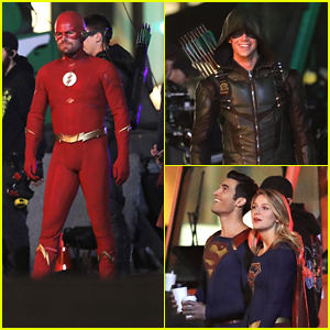 Stephen Amell Suits Up as The Flash For Crossover Filming in Vancouver