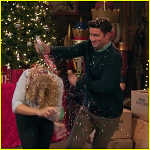 Emily Osment & Ryan Rottman Have Huge Glitter Fight in 'Christmas Wonderland' Trailer