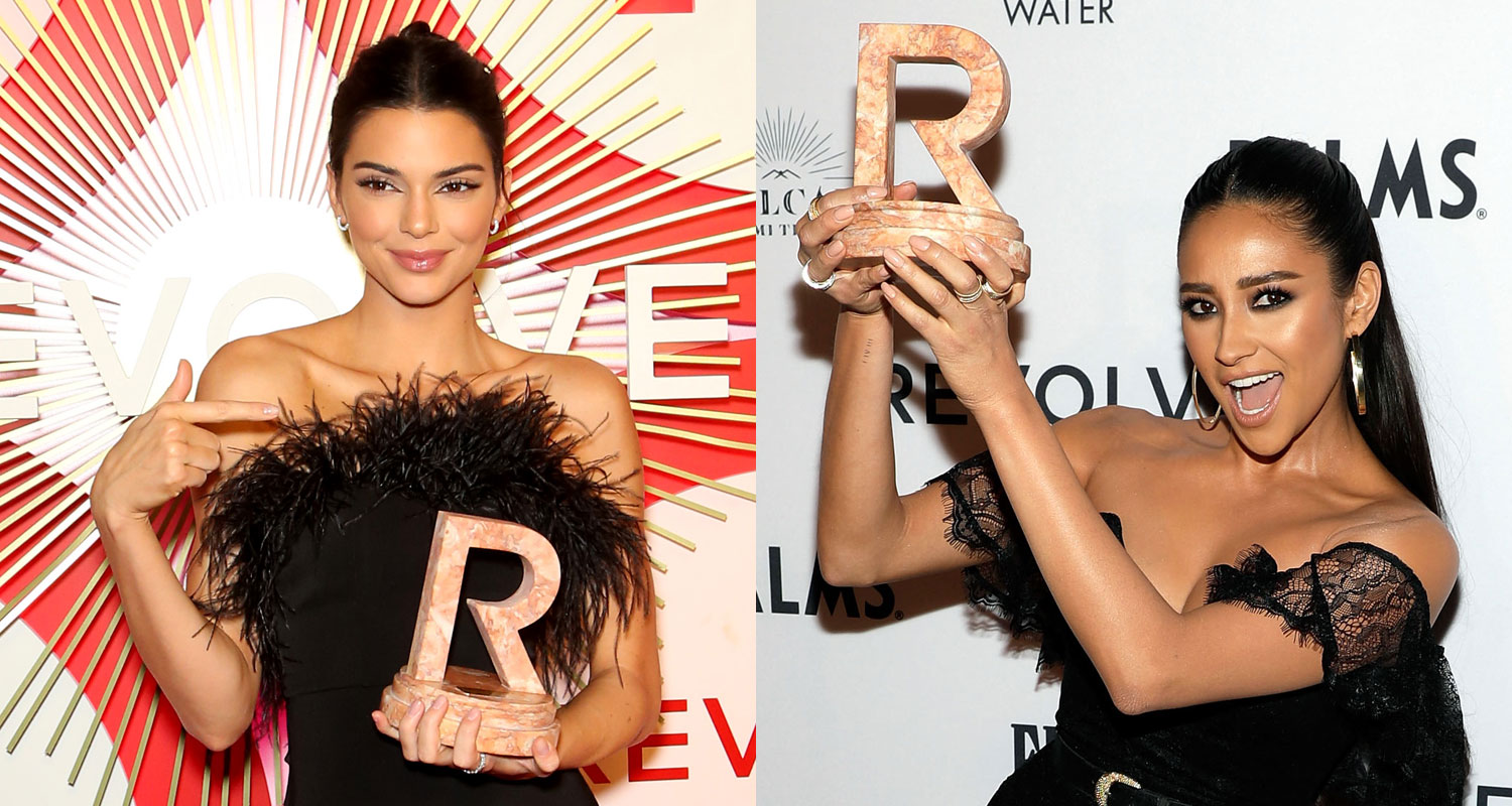 Kendall Jenner & Shay Mitchell Slay in Black Dresses at Revolve Awards!